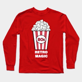 Retro popcorn 80s Long Sleeve T-Shirt